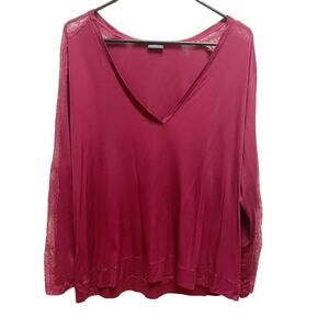 LA PERLA Maroon Luxury Modal Super Soft Lightweight Pajama Set Medium